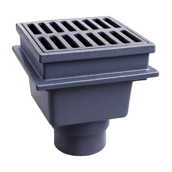 Zurn Z611 9″ Square Floor Drain – Cast Iron, Bronze or Nickel Bronze