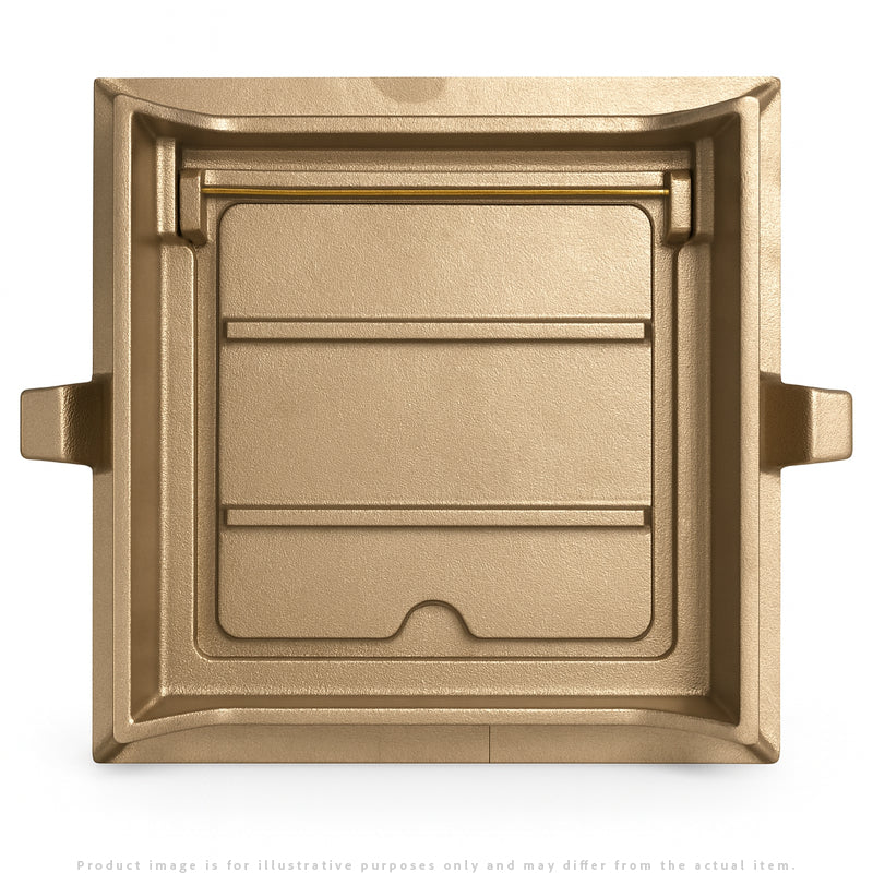 Zurn ZANB1461-12 Panel de acceso al piso con bisagras cuadradas de bronce níquel de 12" x 12" 