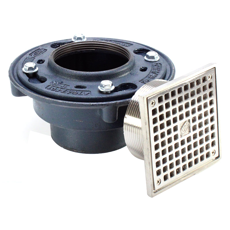 Zurn ZN415S Floor Shower Drain Square Heel-Proof Strainer Zurn ZN415S Floor Shower Drain Square Heel-Proof Strainer