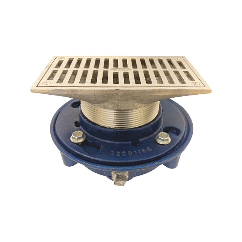 Zurn Z415-9J Floor Drain with 5" x 9" Medium-Duty Rectangular Strainer