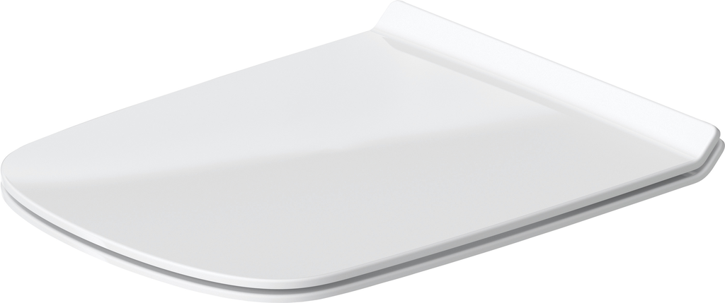 Duravit 0060510000 DURASTYLE WHITE ELONGATED S.S. HINGED REMOVABLE TOILET SEAT AND COVER, WITHOUT AUTOMATIC CLOSURE