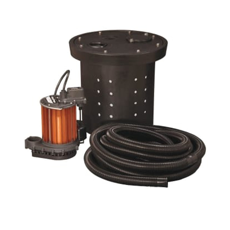 Liberty CSP-237 Crawl Space Sump Kit – 1/3 HP, with Basin and Hose