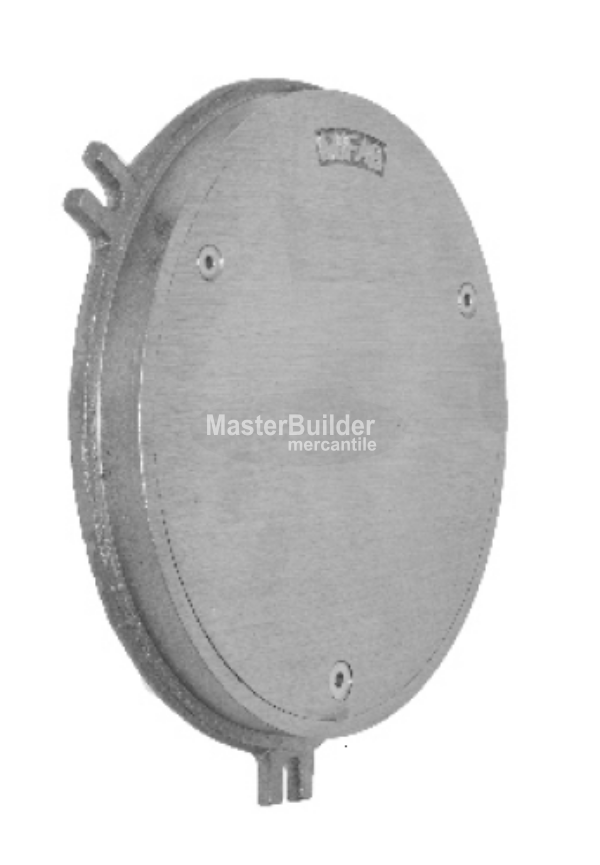 MIFAB C1400-R-1 Round Nickle Bronze Smooth Access Cover and Frame for Wall Applications