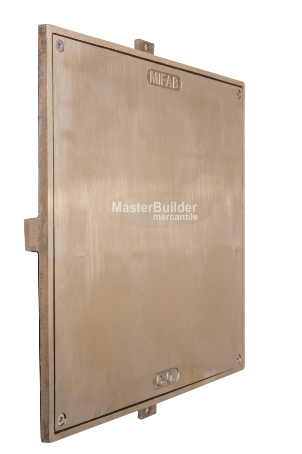 MIFAB C1400-S-1 Square Nickle Bronze Smooth Access Cover and Frame for Wall Applications