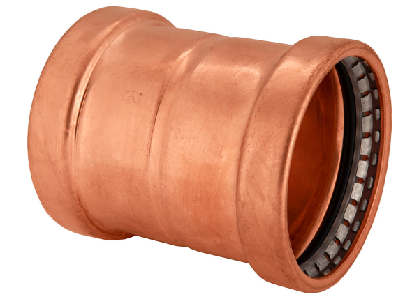 BMI 2-1/2" Wrot Copper Press-Fit Coupling Dot Stop Fitting Item 47010 