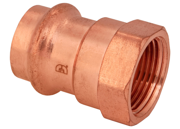 BMI 1/2" x 3/4" Wrot Copper Press-Fit P x FIP Reducing Adapter Fitting Item 47717 