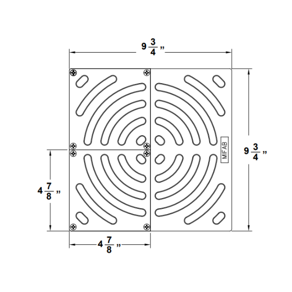 MIFAB FS720-30 12" Square x 6" Deep PVC Floor Sink