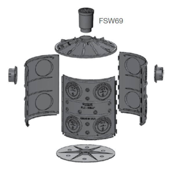 NDS FWSPS3WH Flo-Well Side Panels