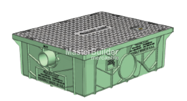 Mifab MI-G-L-25-PL Lil Max 25 GPM 50 Lbs. Capacity Low Profile HDPE Grease Interceptor