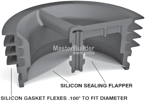 MIFAB MI-GARD-6 Floor Drain Trap Seal For 6" Pipe Size