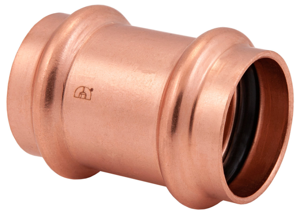 BMI 1/2" Wrot Copper Press-Fit No Stop Coupling Fitting Item 47074 