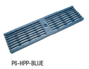 Zurn P6-HPP-BLUE 6" Wide Heel-Proof Linear Slotted HDPE Grate Class A Blue