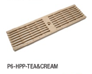 Zurn P6-HPP-TEA&CREAM 6" Wide Heel-Proof Linear Slotted HDPE Grate Class A Tea & Cream