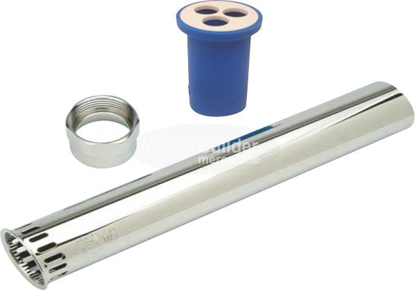 Zurn P6000-3-A-AA-CP 1-1/2" x 24" Flush Tube w/ Vacuum Breaker and Tube Nut for Water Closet Flush Valves