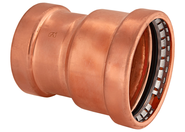 BMI 3" x 2-1/2" Wrot Copper Press-Fit Reducing Coupling Fitting Item 47051 