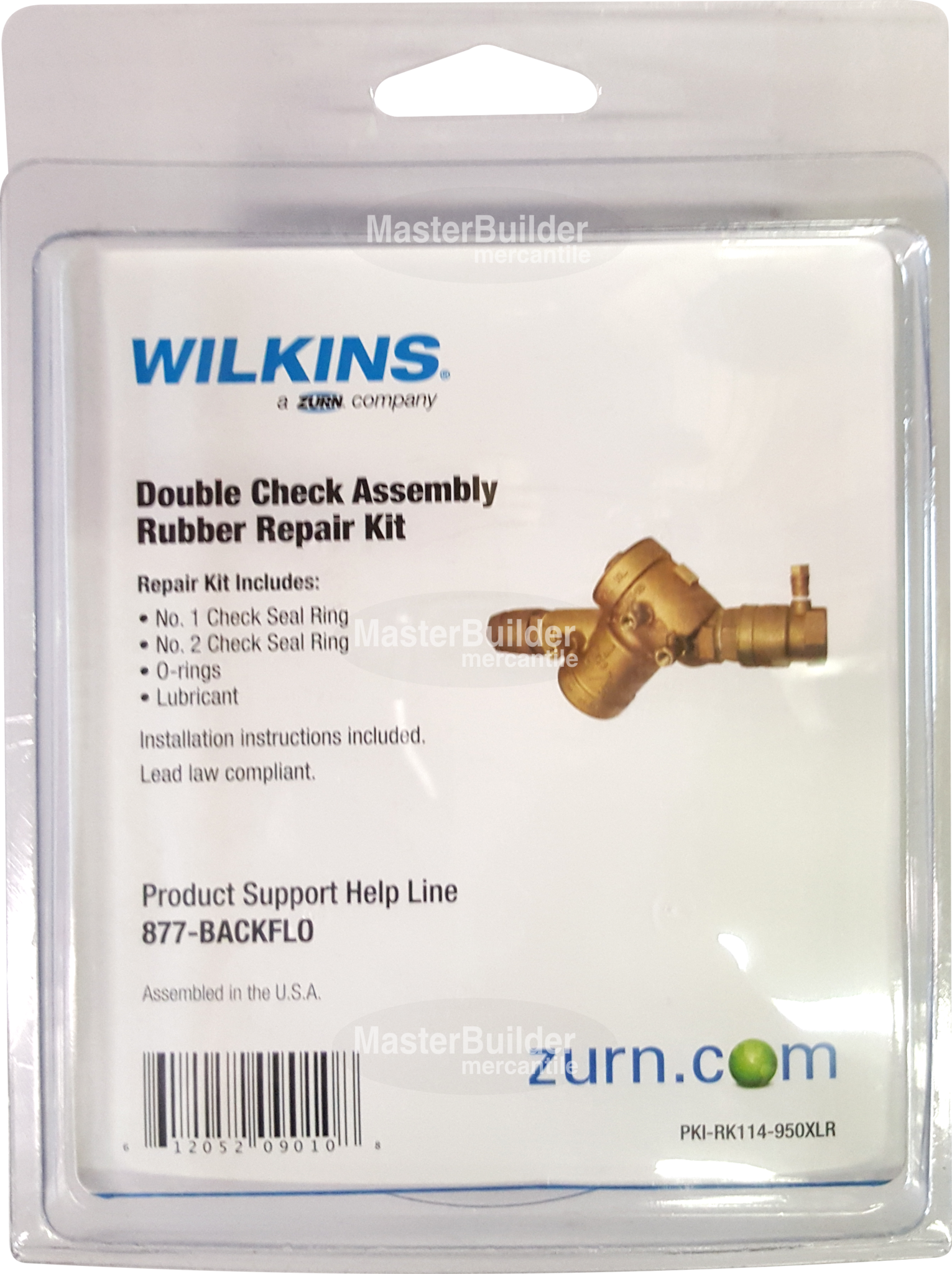 Zurn Wilkins RK114-950XLR Rubber Repair Kit for 950XL Series