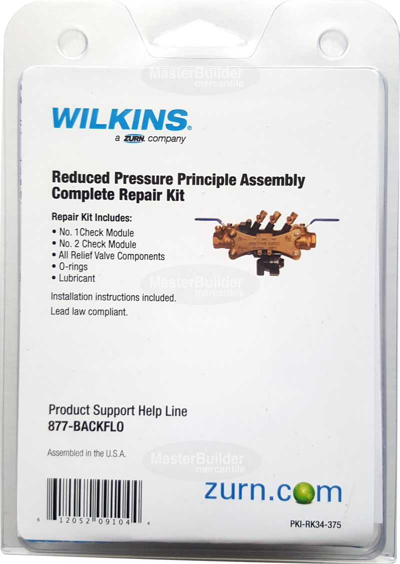 Zurn Wilkins RK34-375 Complete Repair Kit