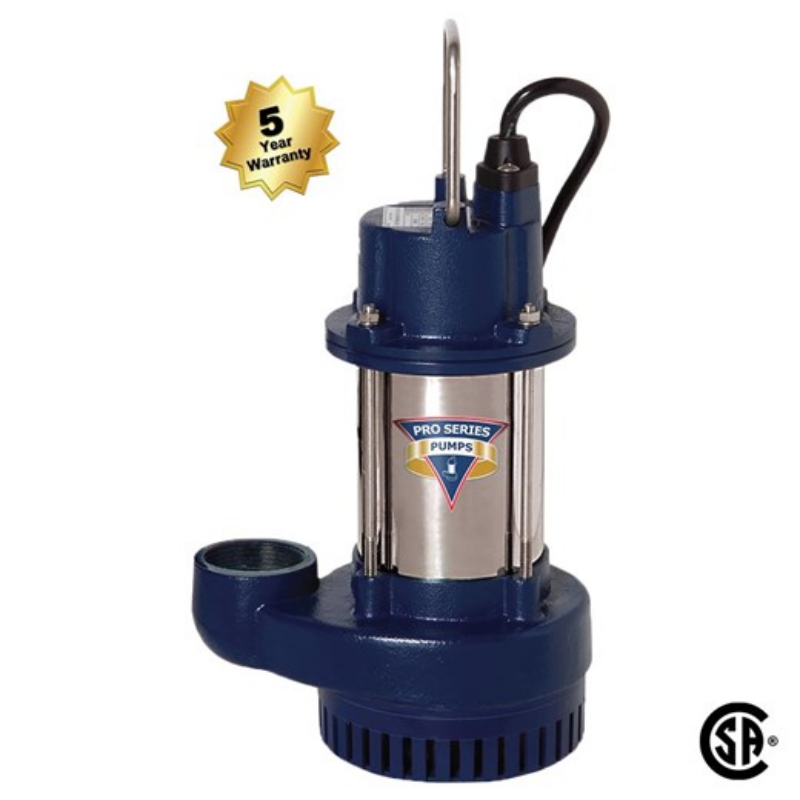 Pro Series Pumps S3033-NS 1/3HP Cast-Iron / Stainless Steel Submersible Sump Pump