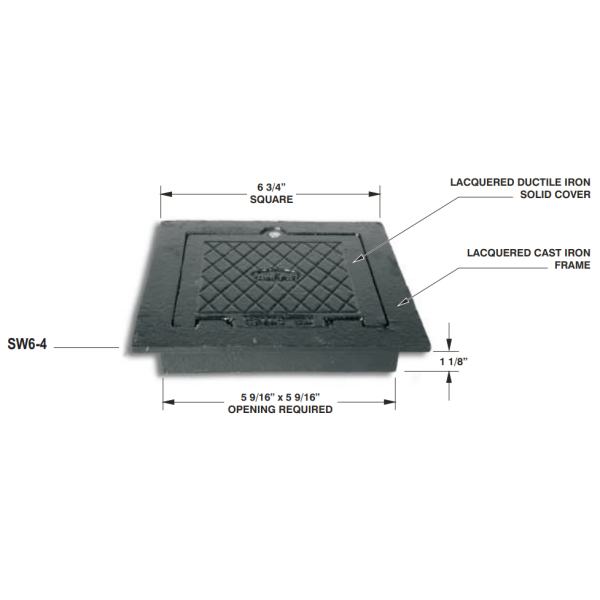 MIFAB SW6 SW6P 6-3/4" x 6-3/4" SIDEWALK ENCLOSURE BOX