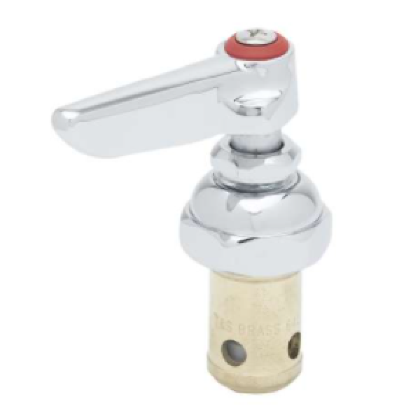 T&S Brass 002712-40 Eterna Spindle Assembly, Spring Check, Right Hand (Hot), Lever Handle, Screw & Index