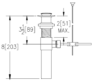 Zurn Z86500-XL-P Grifo dosificador central de 4" sin plomo con drenaje emergente 