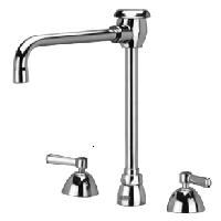 Zurn Z831U1-XL Lead-Free Widespread Faucet with 6" Vacuum Breaker Spout and Lever Handles