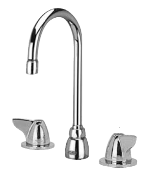 Zurn Z831B3-XL Lead-Free Widespread Faucet with 5-3/8" Gooseneck and Dome Lever Handles
