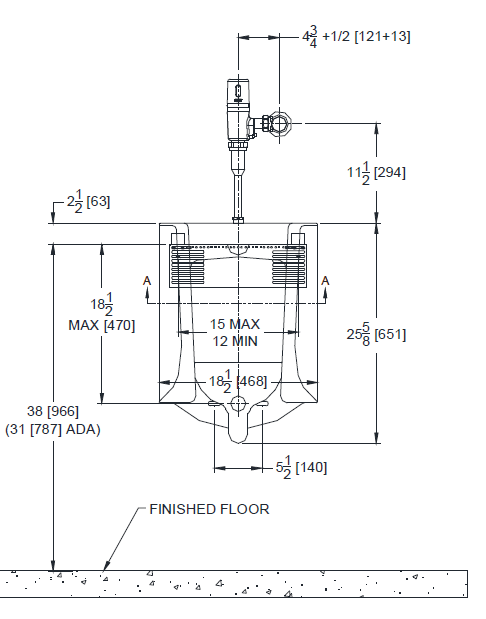 Zurn Z5755 Omni-Flow Top Spud Urinal