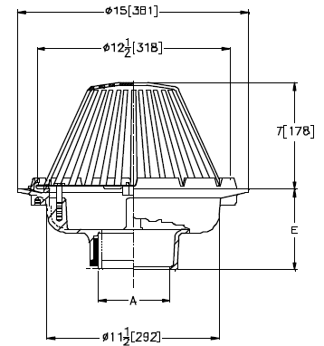 Zurn Z100 15" Diameter Roof Drain Series (Canada)
