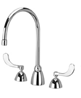 Zurn Z831C4-XL Lead-Free Widespread Faucet with 8" Gooseneck and 4" Wrist Blade Handles