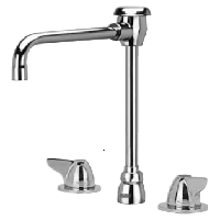 Zurn Z831U3-XL Lead-Free Widespread Faucet with 6" Vacuum Breaker Spout and Dome Lever Handles
