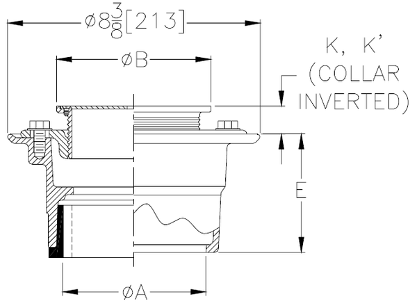 Zurn ZN415-6B Floor Drain with Medium-Duty 6