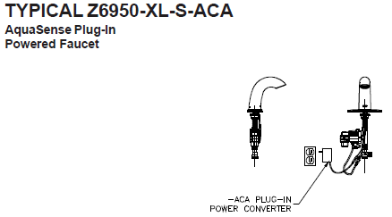 Zurn Z6950-XL-S-SSH Aqua-FIT Single Post Electronic Faucet