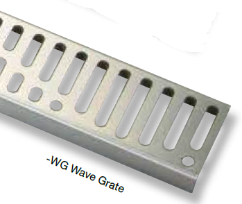 Zurn ZS880-48 Stainless Steel Linear Shower Trench Drain - 48" Long -WG Wave Grate