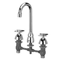 Zurn Z831A2-XL Lead-Free Widespread Faucet with 3-1/2" Gooseneck and Four Arm Handles