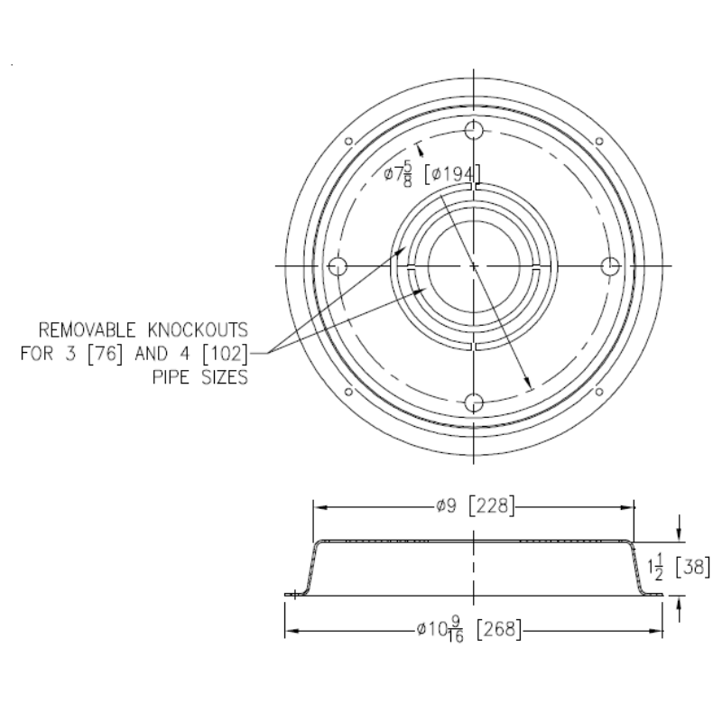 Zurn Z1035 Floor Drain Stabilizer for 8-3/8" [213mm] Diameter Bodies (Z415 Series)