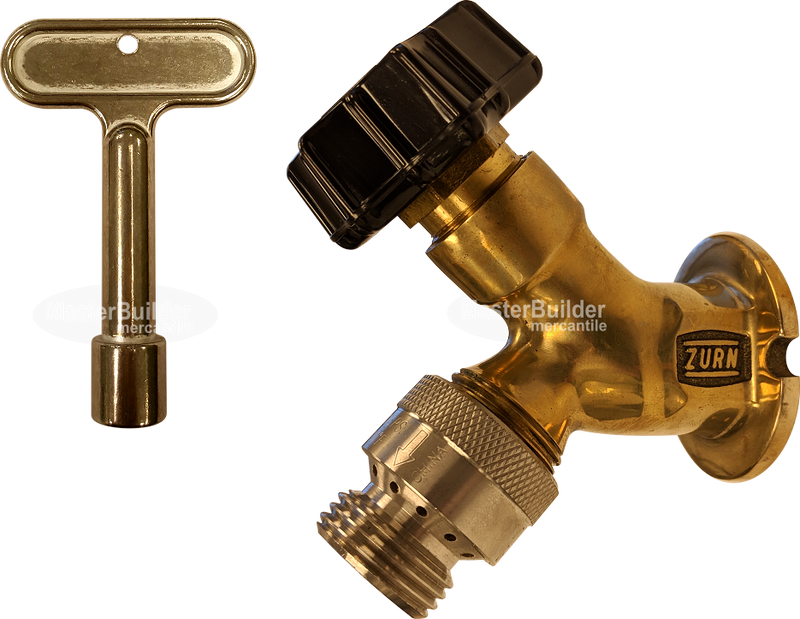 Zurn Z1341XL-PB Polished-Bronze Wall Faucet with External Vacuum Breaker