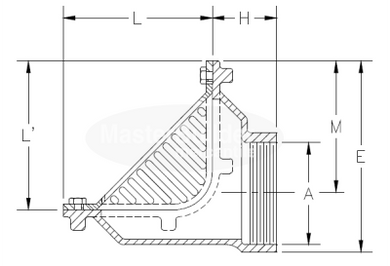 Zurn Z187 - Oblique Scupper Roof Drain
