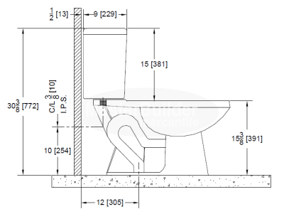 Zurn Z5572 Dual Flush Pressure Assist Elongated, Two-Piece Toilet