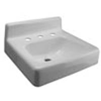 Zurn Z5834 19” x 17” Wall Hung Cast Iron Lavatory w/ 4" Center Faucet Holes