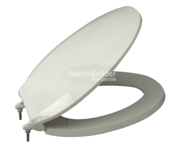 Zurn Z5958SS-EL Elongated Standard White Closed Front Toilet Seat With Cover