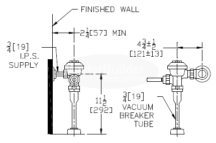 Zurn Z6003AV 1.5 GPF AquaVantage AV® Exposed Flush Valve with Top Spud Connection for 3/4" Urinals