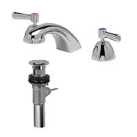 Zurn Z831R1-XL-P Lead-Free Widespread Faucet with 5" Cast Spout, Lever Handles and Pop-Up Drain