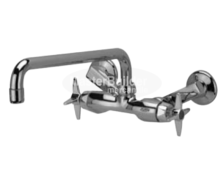 Zurn Z841H2-XL Service Sink Faucet w/ 12" Tubular Spout and Four Arm Handles