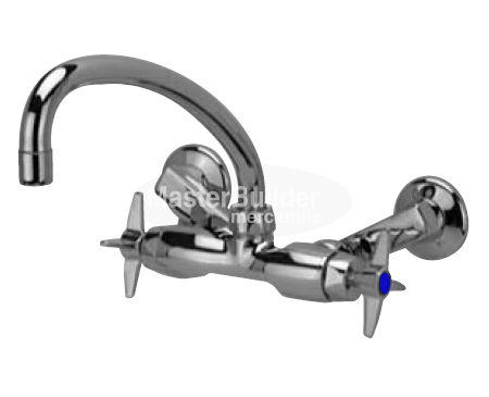 Zurn Z841J2-XL Service Sink Faucet w/ 9-1/2" Tubular Spout and Four Arm Handles