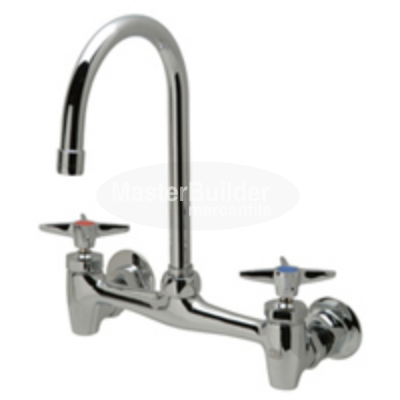 Zurn Z843B2-XL Sink Faucet with 5-3/8" Gooseneck and Four-Arm Handles Lead-Free