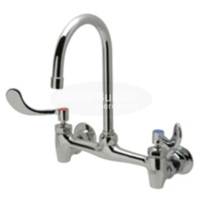 Zurn Z843B4-XL Sink Faucet with 5-3/8" Gooseneck and 4" Wrist Blade Handles Lead-Free