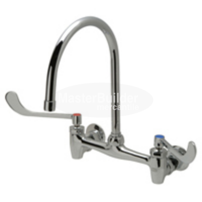Zurn Z843C6-XL Sink Faucet with 8" Gooseneck and 6" Wrist Blade Handles Lead-Free