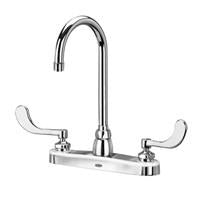Zurn Z871B4-XL Lead-Free 8" Centerset Faucet with 5-3/8" Gooseneck and Wrist Blade Handles
