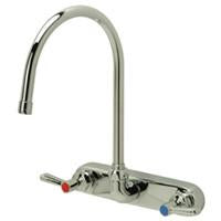 Zurn Z871C1-TWM-15F Lead-Free 8" Centerset Wall-Mounted Faucet with 8" Gooseneck and Lever Handles